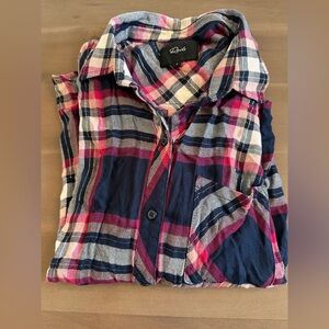 Rails Plaid Shirt in Navy and Pink